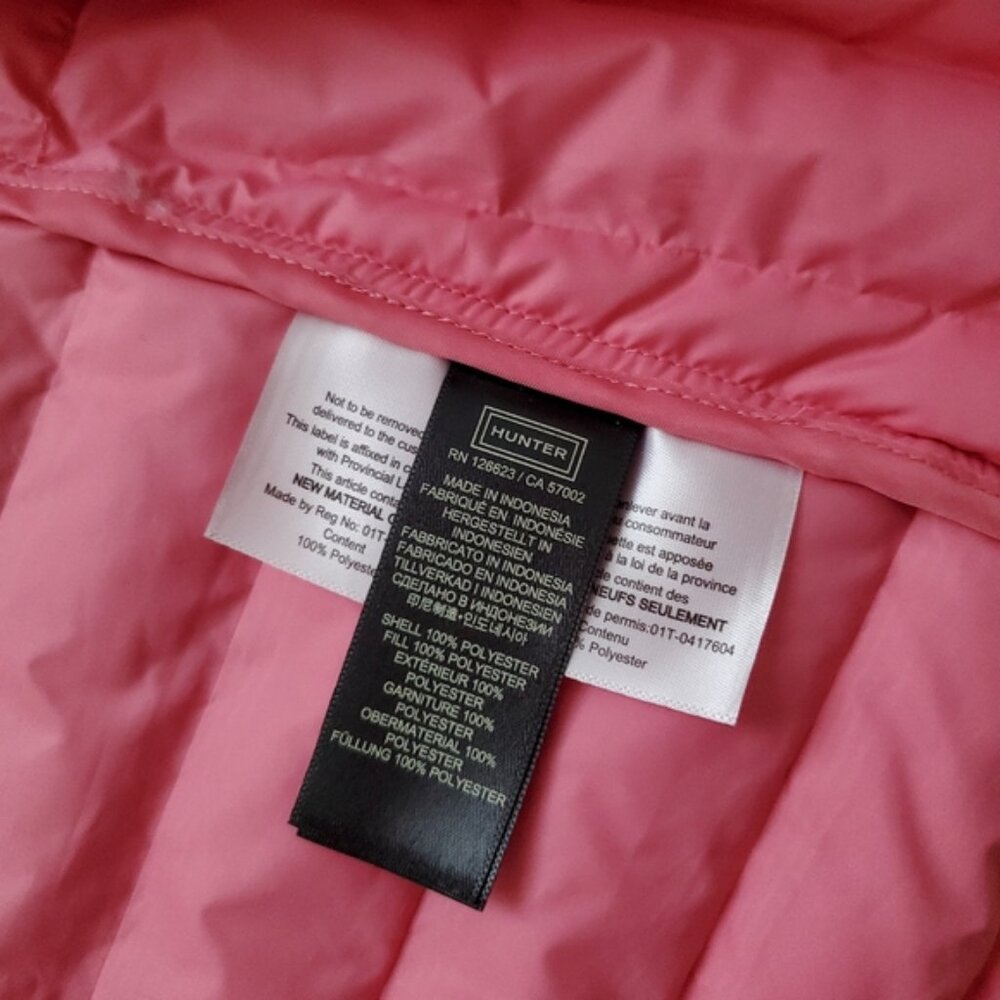 Hunter Pink Thin Down Layer Quilted Jacket Coat S… - image 6